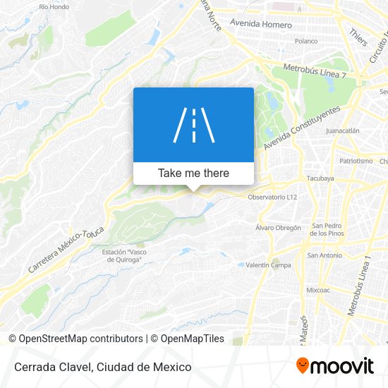 Cerrada Clavel map
