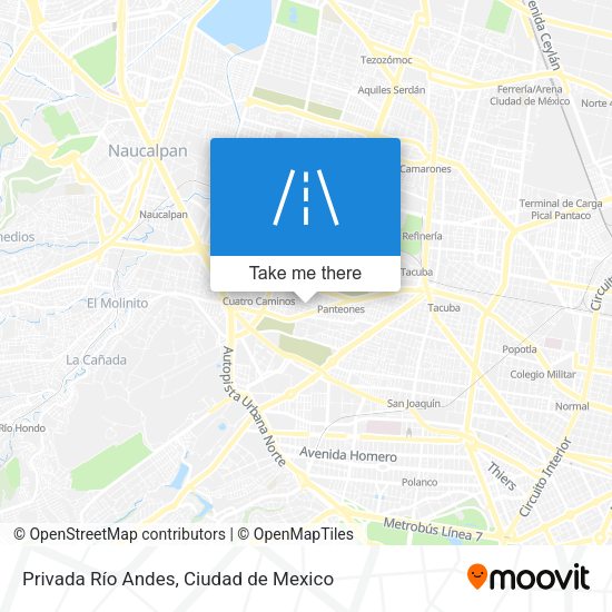 Privada Río Andes map