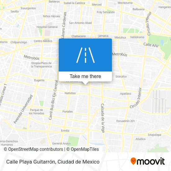 Mapa de Calle Playa Guitarrón