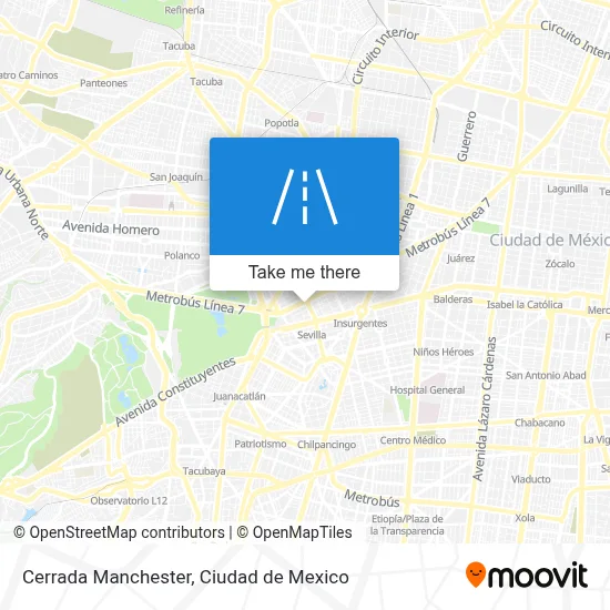 Cerrada Manchester map