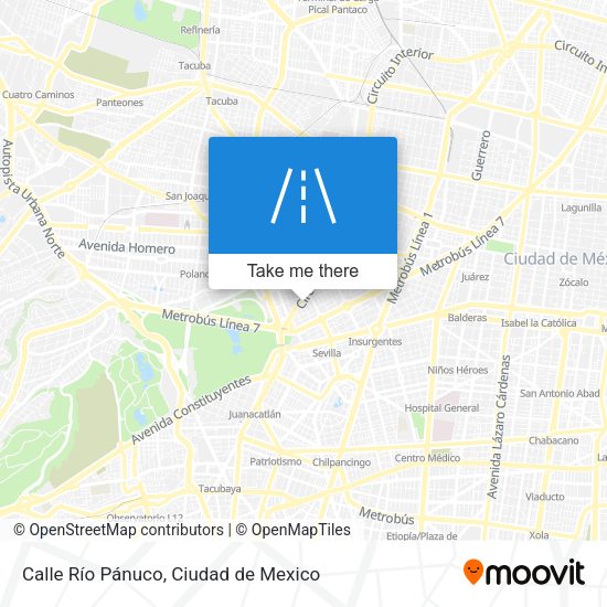 Calle Río Pánuco map