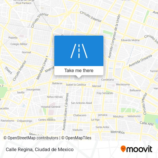 Mapa de Calle Regina