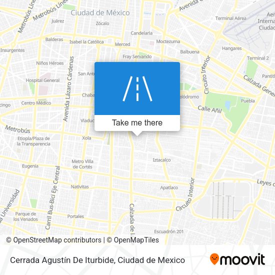 Cerrada Agustín De Iturbide map