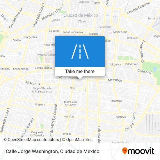 Calle Jorge Washington map