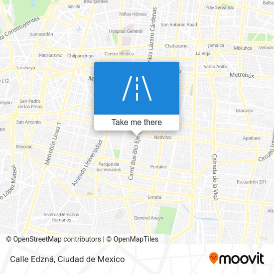 Calle Edzná map