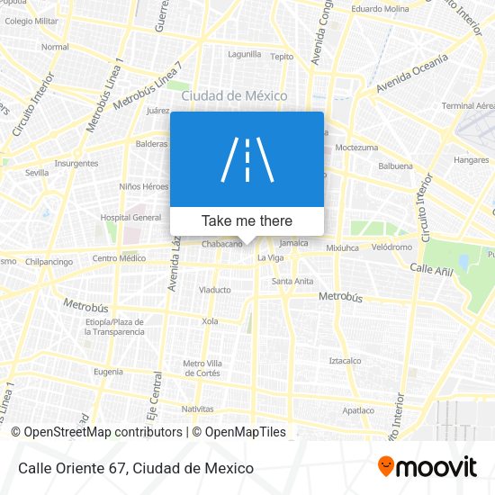 Calle Oriente 67 map
