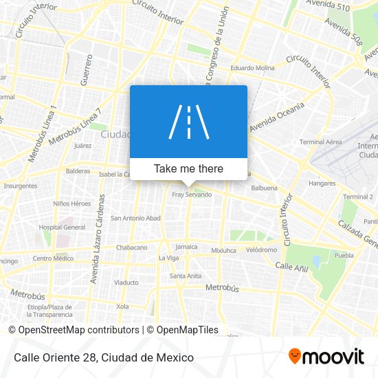 Calle Oriente 28 map