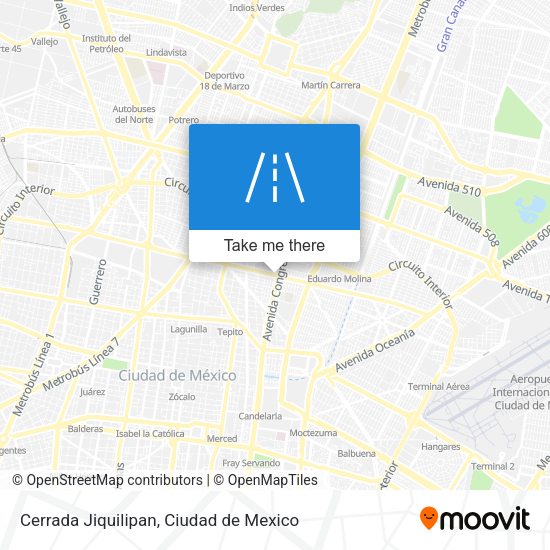 Mapa de Cerrada Jiquilipan