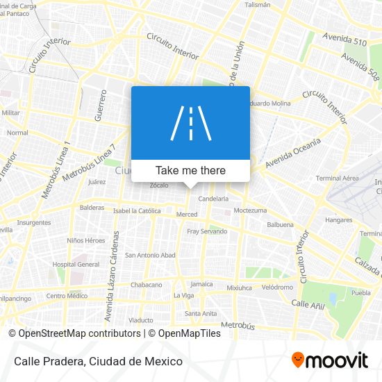 Mapa de Calle Pradera