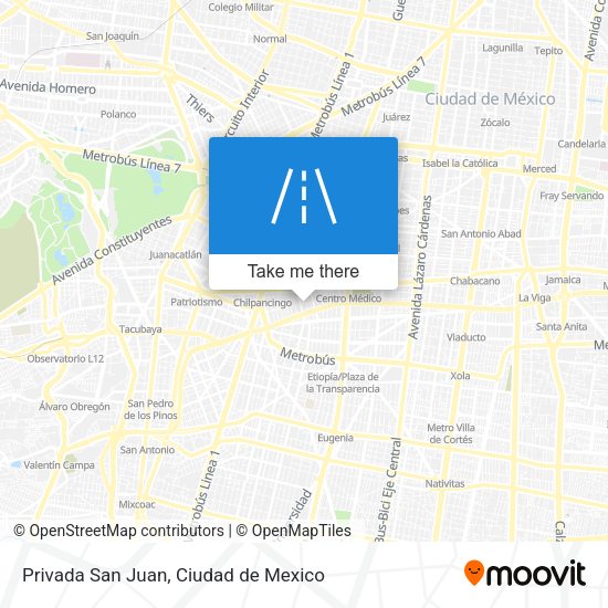 Privada San Juan map
