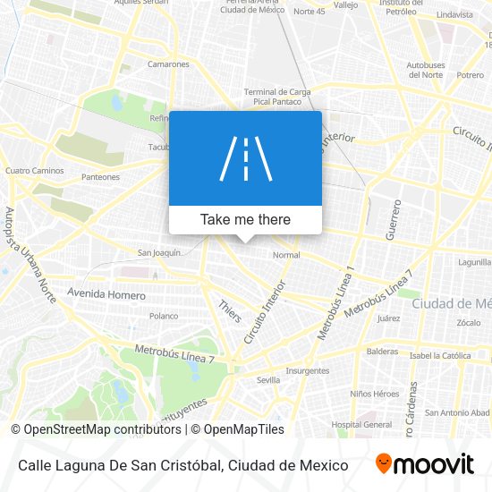 Mapa de Calle Laguna De San Cristóbal