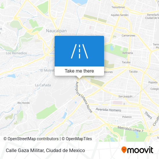 Mapa de Calle Gaza Militar