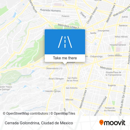 Mapa de Cerrada Golondrina