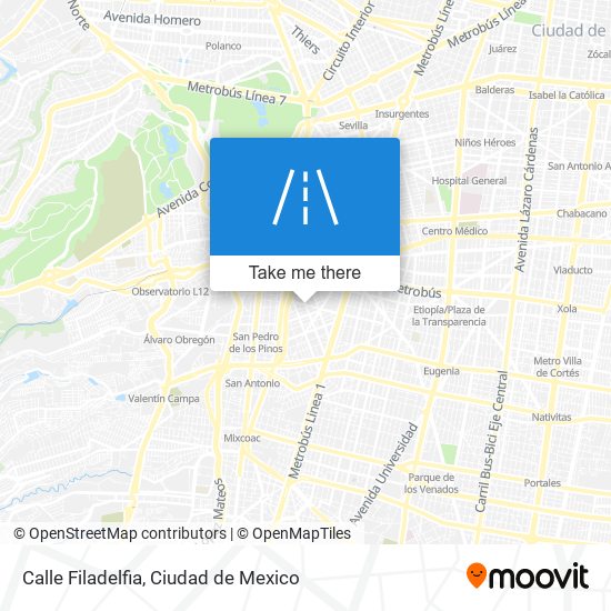 Calle Filadelfia map