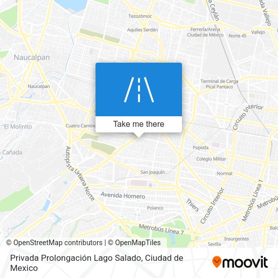 Privada Prolongación Lago Salado map