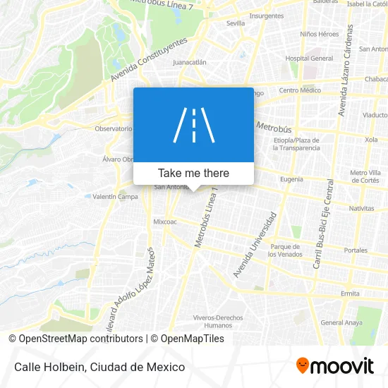 Mapa de Calle Holbein