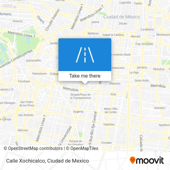 Mapa de Calle Xochicalco