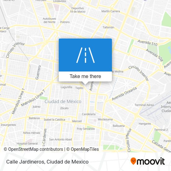 Calle Jardineros map