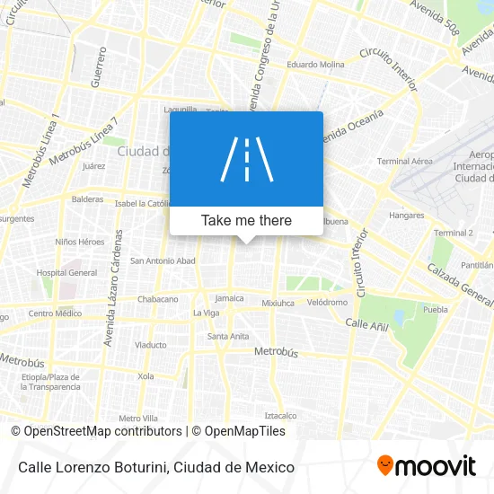 Mapa de Calle Lorenzo Boturini