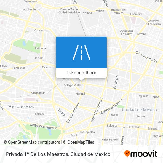 Mapa de Privada 1ª De Los Maestros