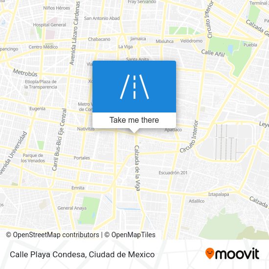 Calle Playa Condesa map