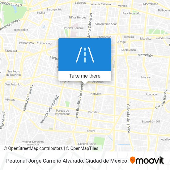 Peatonal Jorge Carreño Alvarado map