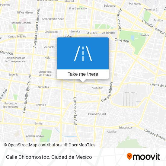 Calle Chicomostoc map