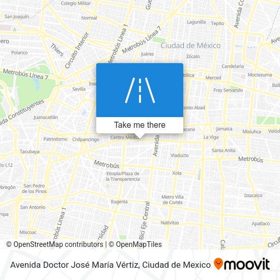 Avenida Doctor José María Vértiz map