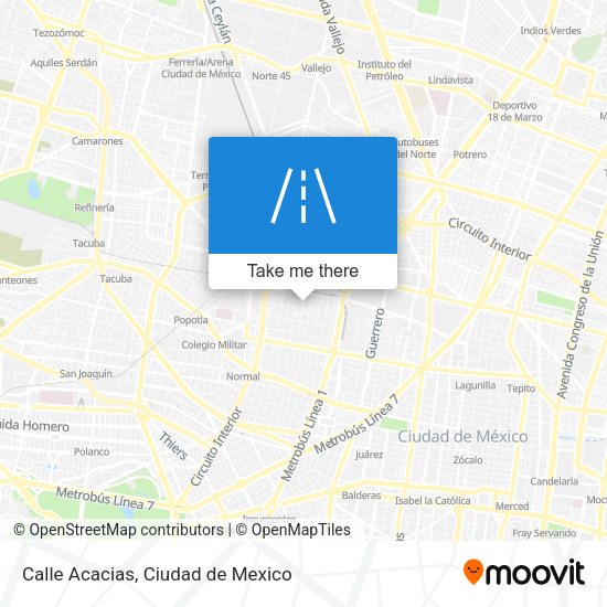 Calle Acacias map