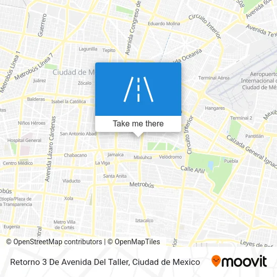 Retorno 3 De Avenida Del Taller map