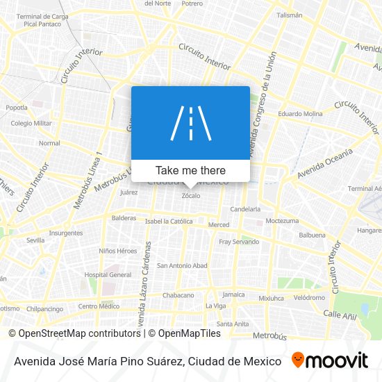 Avenida José María Pino Suárez map