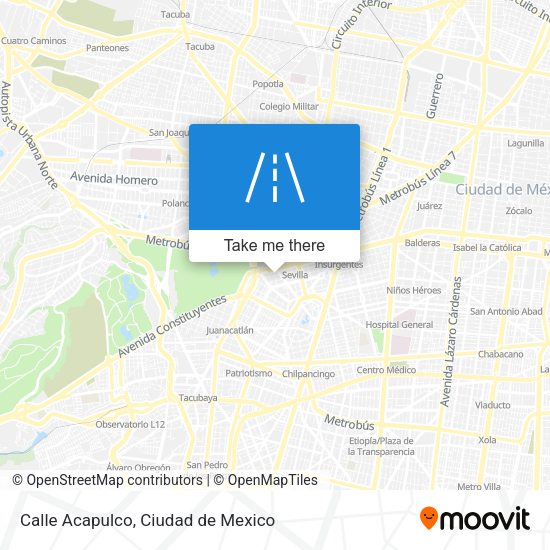 Calle Acapulco map
