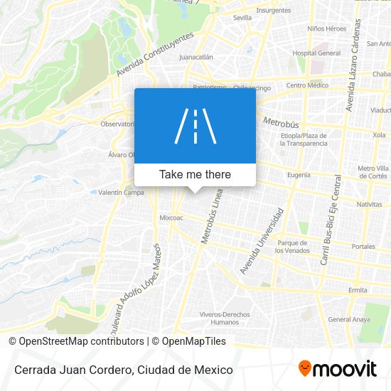 Cerrada Juan Cordero map