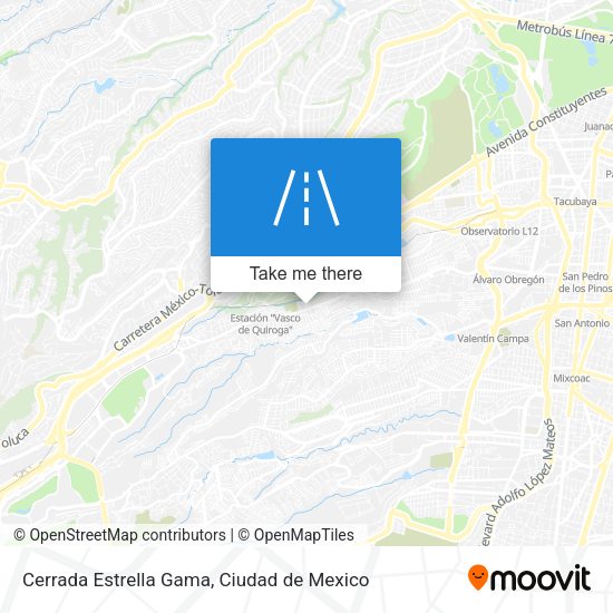 Cerrada Estrella Gama map