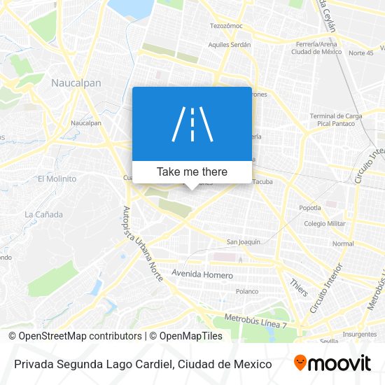 Privada Segunda Lago Cardiel map