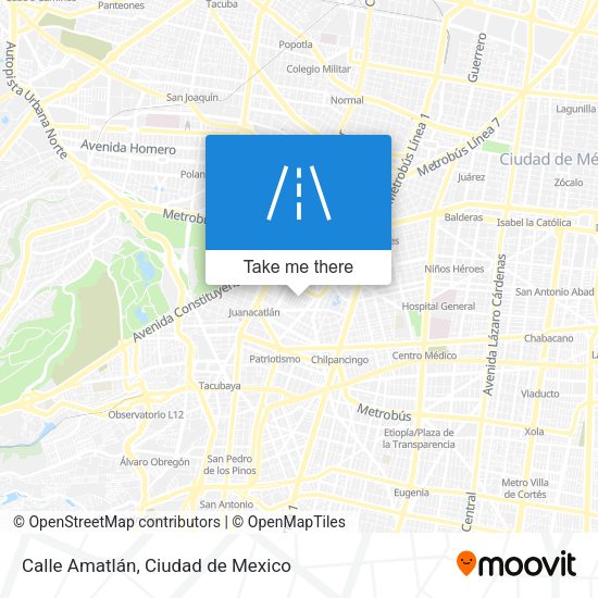 Mapa de Calle Amatlán