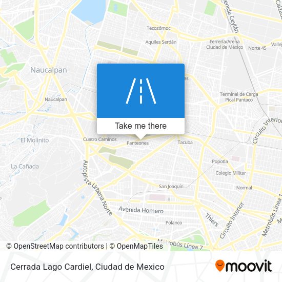 Cerrada Lago Cardiel map