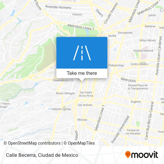 Calle Becerra map