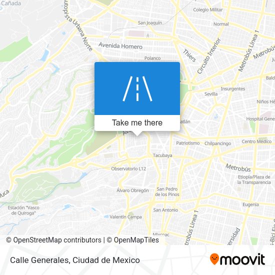 Calle Generales map