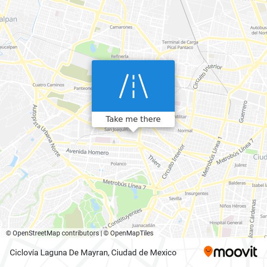 Mapa de Ciclovía Laguna De Mayran