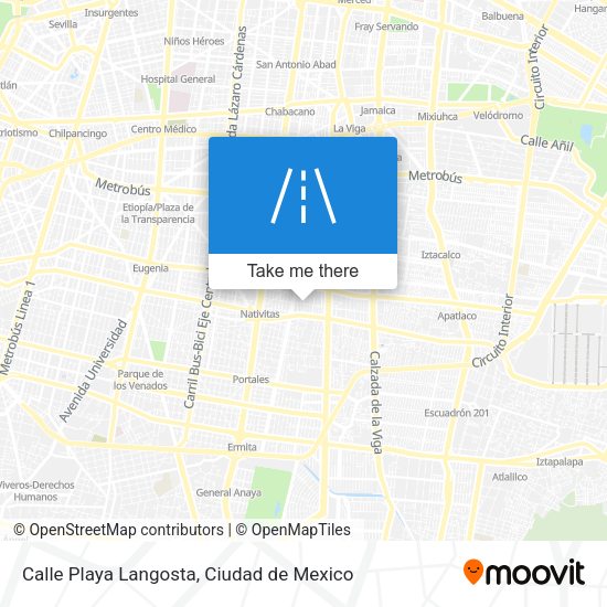 Calle Playa Langosta map
