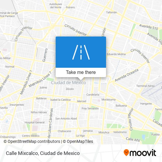 Mapa de Calle Mixcalco