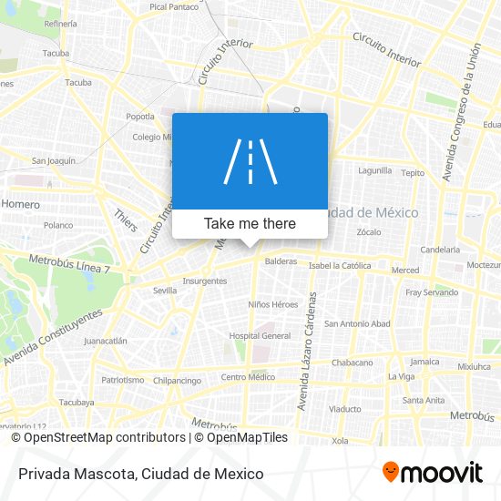 Privada Mascota map