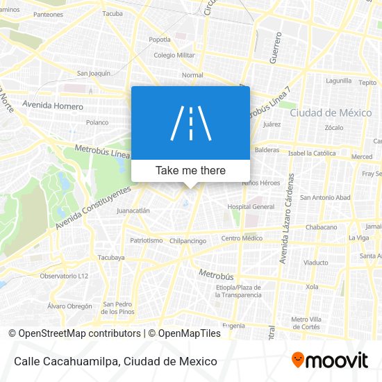 Mapa de Calle Cacahuamilpa