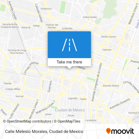 Mapa de Calle Melesio Morales