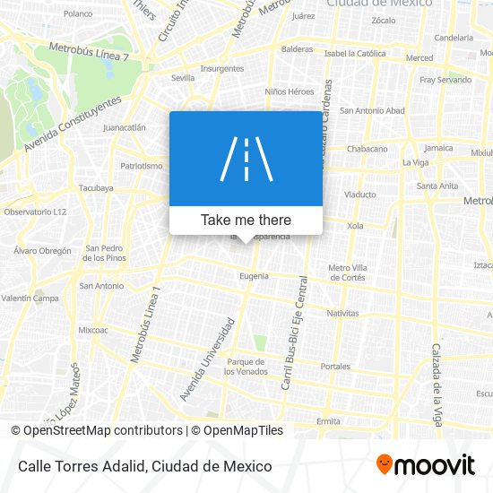 Calle Torres Adalid map