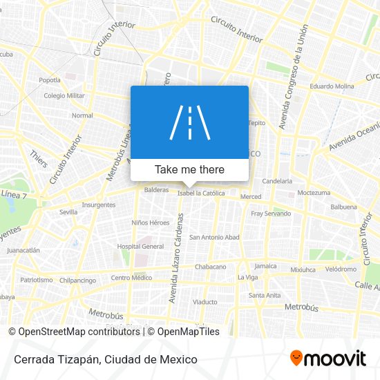 Cerrada Tizapán map