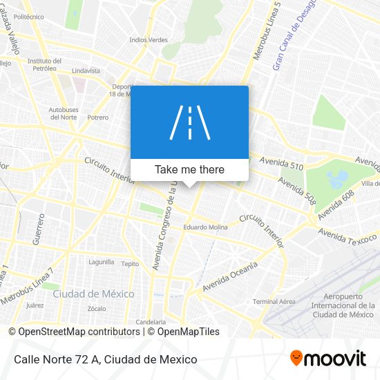 Calle Norte 72 A map