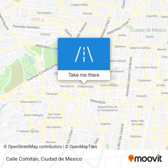 Mapa de Calle Comitán