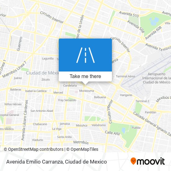 Avenida Emilio Carranza map